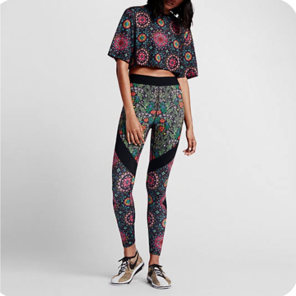 Nike-Lab Ricardo Tisci Floral Pattern Active Leggings